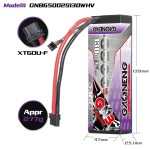 NEU GNB GAONENG 6500MAH 2S HV 7,6 V 130C RC LiPo Batterie XT60 Kabel gebundenes Hartsc halen koffer 1:10 1/10 RC Rennwagen boot für RC Drone UAV FPV